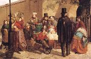 Charles Hunt A Coffee Stall Westminster oil painting picture wholesale